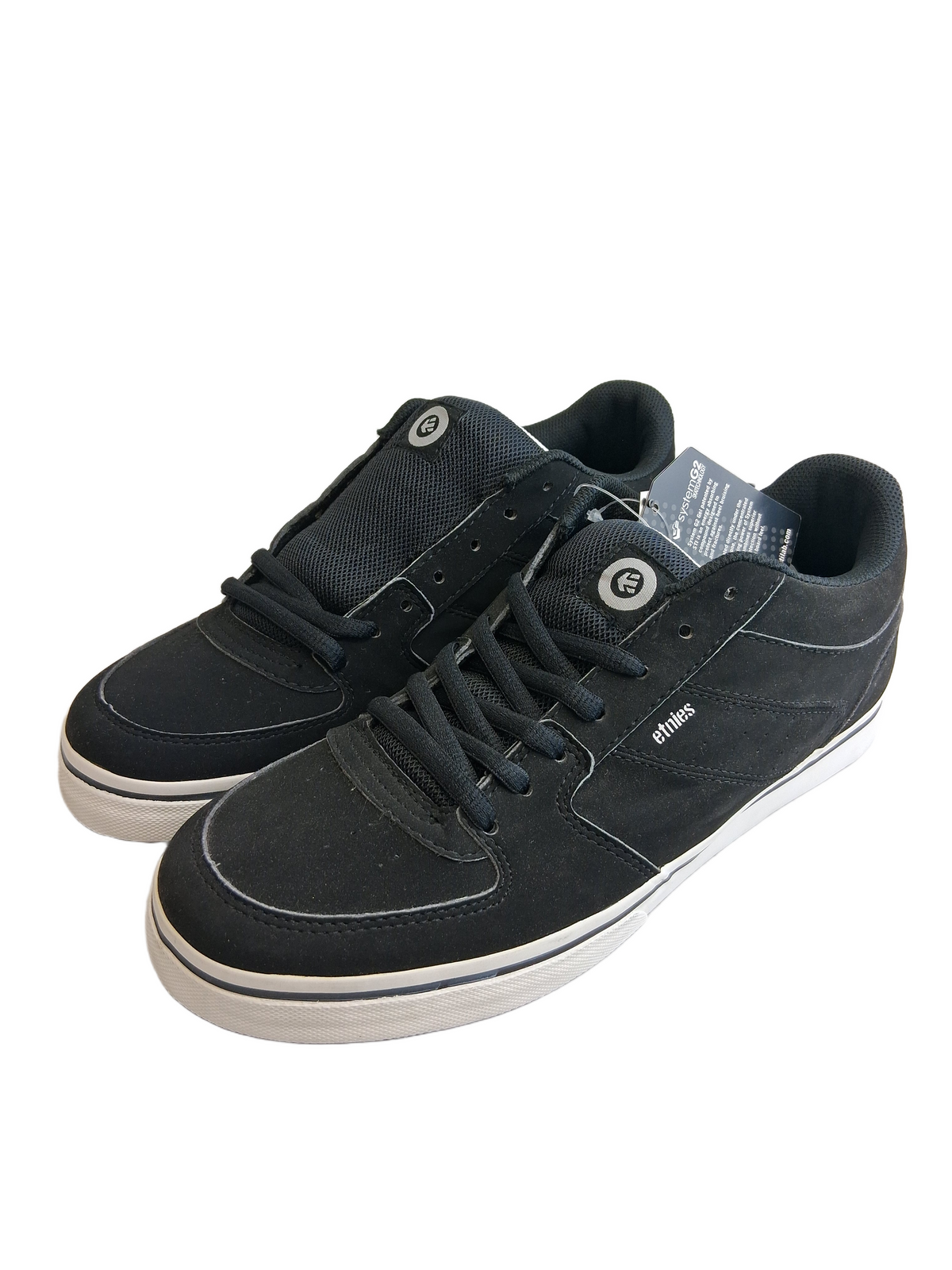 Etnies Faction Black Black White US Mens Size 11 Classic Shoes