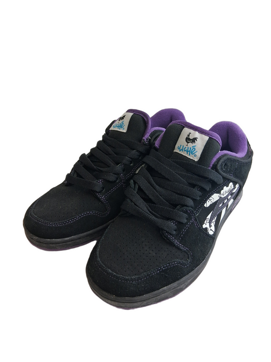 Lakai X Cliche X DVS JJ Rousseau French Connection Gallic Rooster Black Purple Turquoise US Mens Size 9 Vintage NOS Sample Shoes