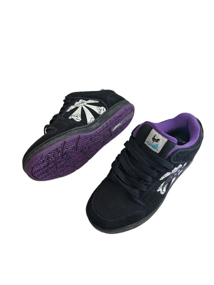 Lakai X Cliche X DVS JJ Rousseau French Connection Gallic Rooster Black Purple Turquoise US Mens Size 9 Vintage NOS Sample Shoes