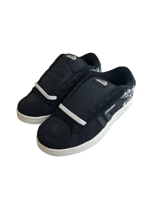 Lakai Eric Koston Lakoston Lakai All Over Print Black White Grey Perforated Tongue US Mens Size 9 Vintage Unreleased Sample Shoes