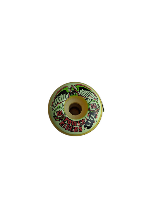 OJ Wheels OJ Power Riders LITE All Seeing Eye Triangle W Wings Green Multi Size 55MM 101A Duro Vintage NOS Wheels