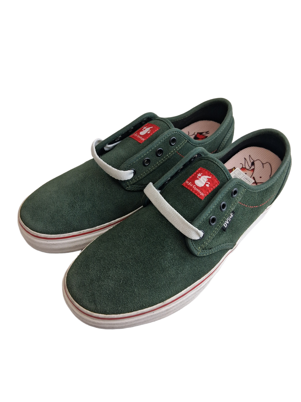 DVS X CPH Pro Rico CT SMU Le Fix Copenhagen Green White Red US Mens Size 8 Vintage NOS Sample Shoes