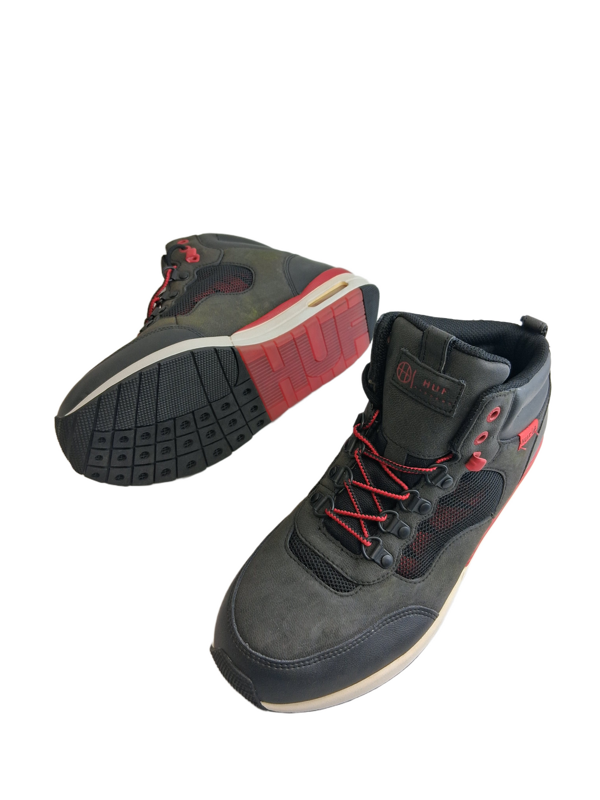 HUF Keith Hufnagel HR-1 Black Red Grey US Mens Size 9 Vintage NOS Unreleased Sample Shoes 2014