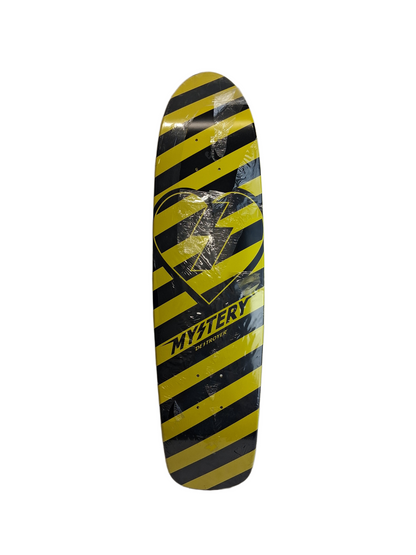Mystery Destroyer Black Yellow Size 8.0" Vintage NOS Shaped Cruiser Deck