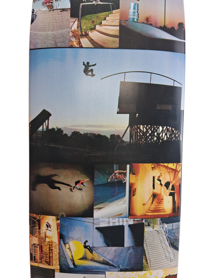 The Skateboard Mag Photo Collage #1 White Multie Size 8.5" Vintage NOS Shaped Deck