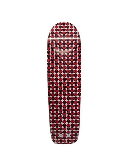 Montana Pool Service MPS Jeff Ament Hearts A White Black Red Formica Top Size 9.25" X 33.25" Vintage NOS Shaped Deck