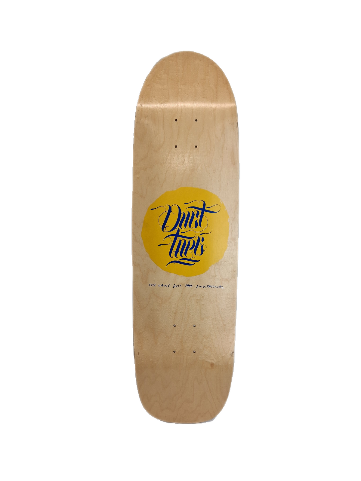 Vans X Pacifico Clara Duct Tape Invitational Natural Woodgrain Blue Yellow Size 8.75" Vintage NOS Shaped Deck