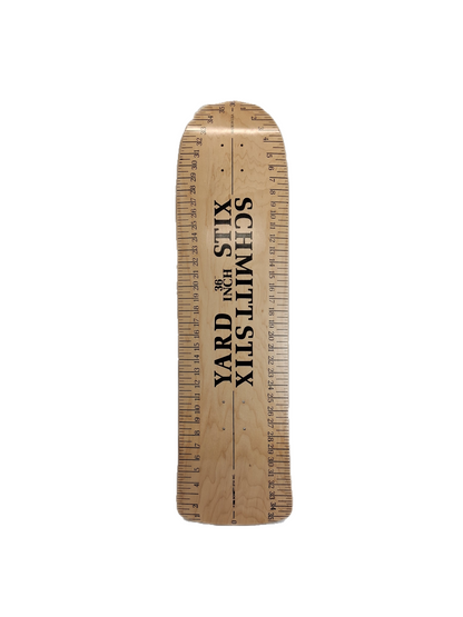 Schmitt Stix Yard Stick Natural Woodgrain Black Size 9.625" X 36" Vintage NOS First Edition Re-Issue Deck