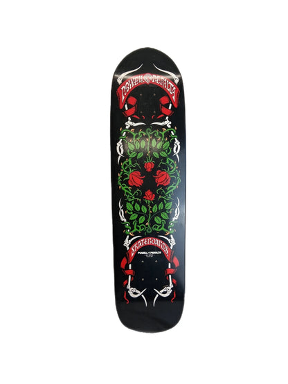 Powell Peralta Roses & Bones Black White Red Size 9.375" X 36" Vintage NOS Shaped First Edition Re-Issue Deck 2006