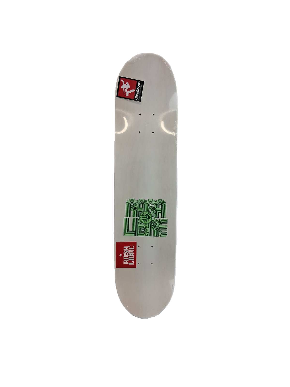 Rasa Libre Nilton Neves 2 Headed Snake White Turquoise Green Size 7.75" Vintage NOS Deck