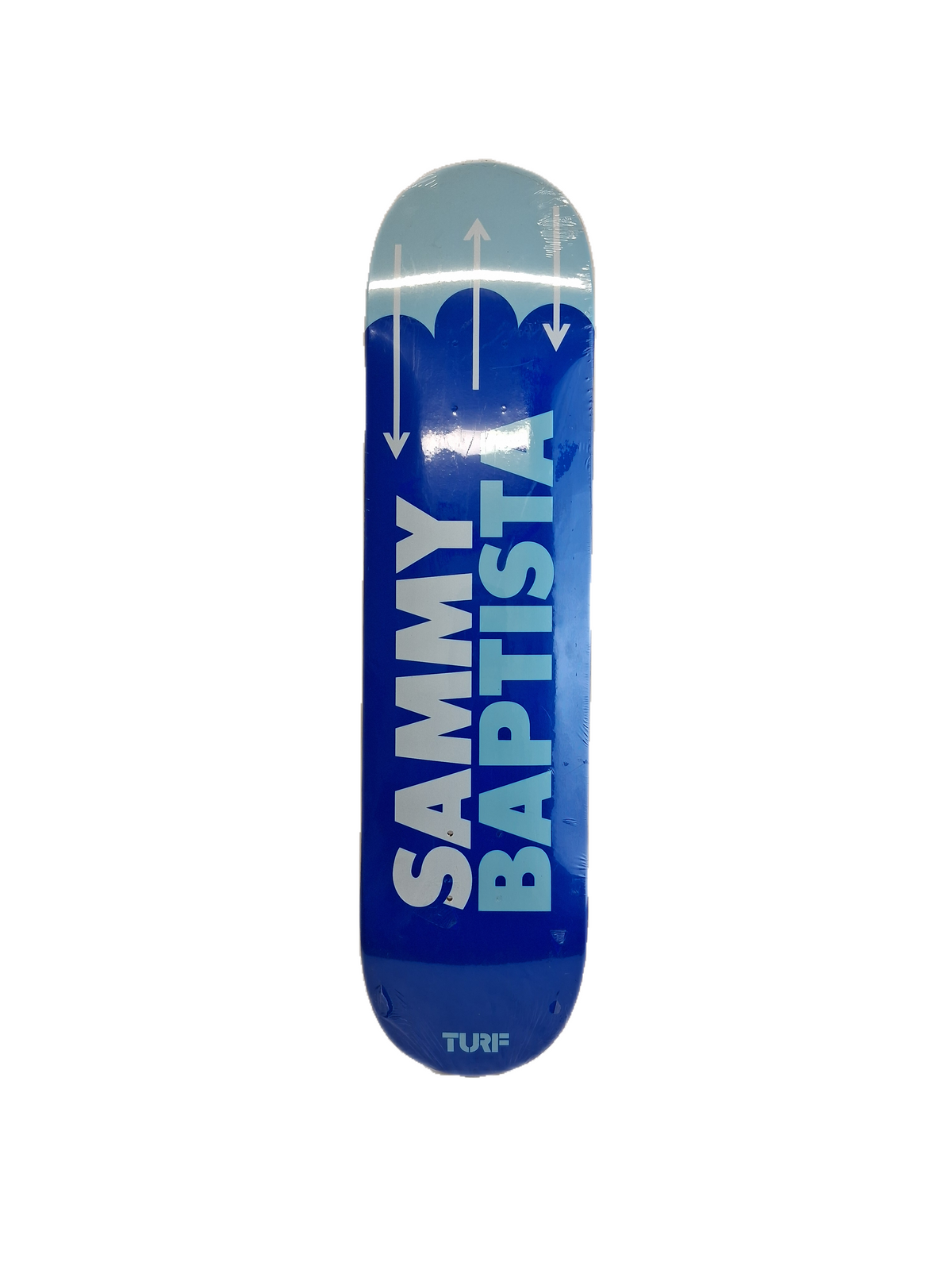 Turf Sammy Baptista Blue White Turquoise Size 7.75" Vintage NOS Deck 2007