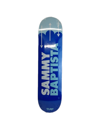 Turf Sammy Baptista Blue White Turquoise Size 7.75" Vintage NOS Deck 2007
