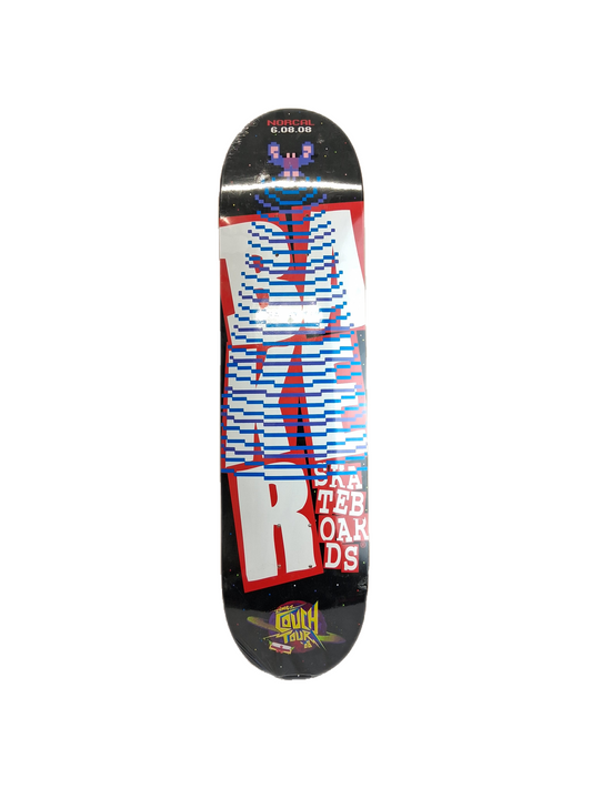 Baker Nor Cal Zumiez Couch Tour 08 Black White Red Multi Size 8.0" Vintage NOS Deck 2008
