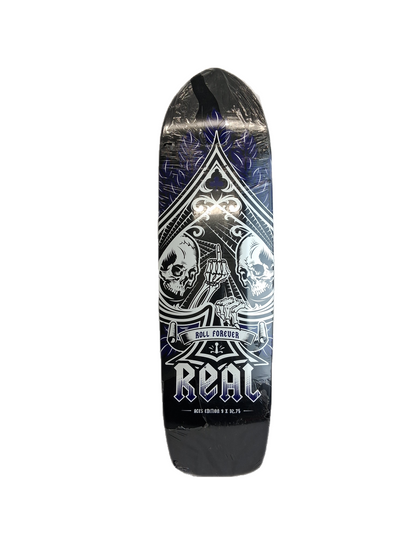 Real Aces Edition Blue White Black Size 9.0" X 32.75" Vintage NOS Deck