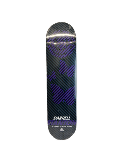 Element Push Darrell Stanton Butterflys Purple Black Grey Size 7.75" Vintage NOS Deck 2008