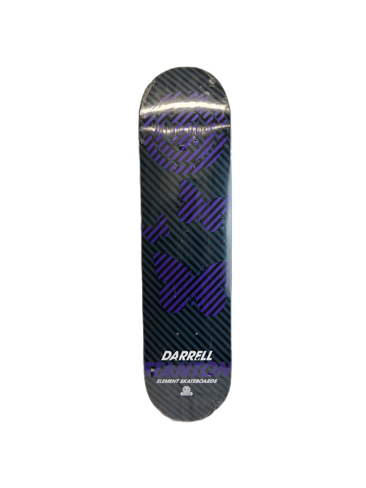 Element Push Darrell Stanton Butterflys Purple Black Grey Size 7.75" Vintage NOS Deck 2008