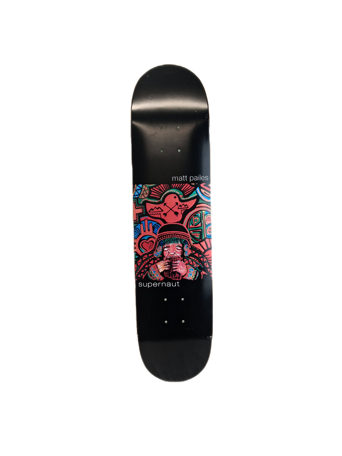 Supernaut Matt Pailes Mayan Black Multi Size 7.5" Vintage NOS Deck 1997