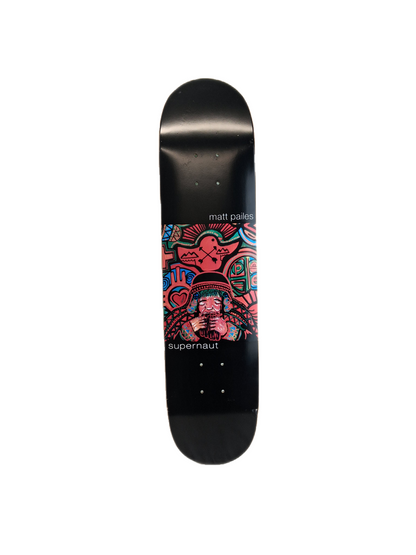 Supernaut Matt Pailes Mayan Black Multi Size 7.5" Vintage NOS Deck 1997
