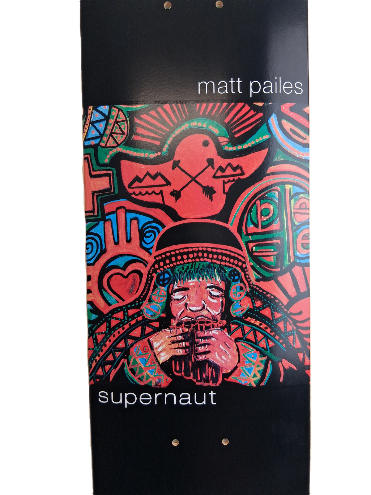 Supernaut Matt Pailes Mayan Black Multi Size 7.5" Vintage NOS Deck 1997