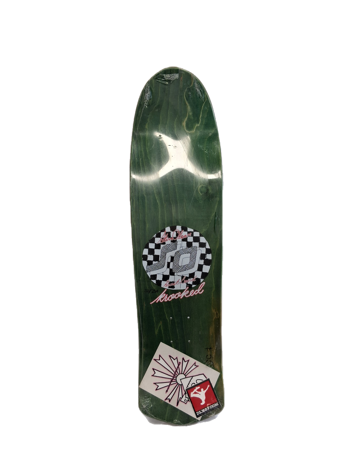 Krooked Steve Olson Guest Board SC Checks Black White Red Size 8.75" Vintage NOS Shaped Deck #33/250 Produced