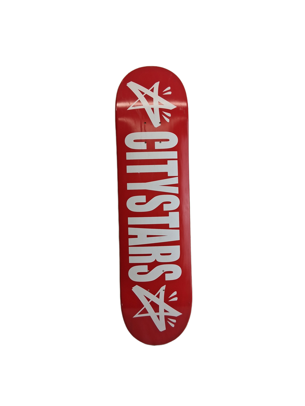 City Stars City Stars Team Logo Red White Size 8.0" Vintage NOS Deck