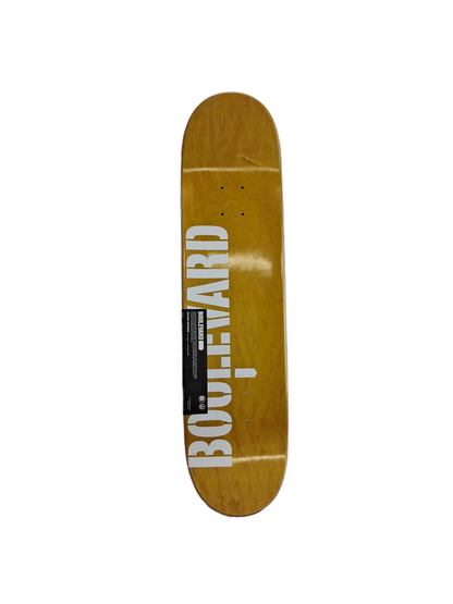 Boulevard Tiago Lemos Bold Black Cat Burger Natural Woodgrain Black Red Green Size 8.0" Vintage NOS Deck