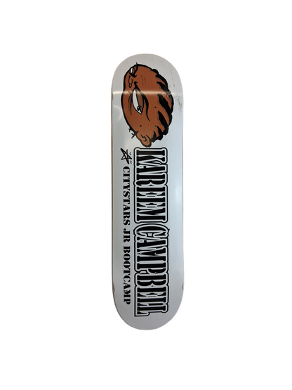City Stars Kareem Campbell JR Bootcamp Black White Brown Size 8.0" Vintage NOS Deck