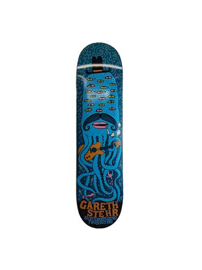 Foundation Gareth Stehr 19 Eyed Octopus Blue Multi Size 7.625" Vintage NOS Deck