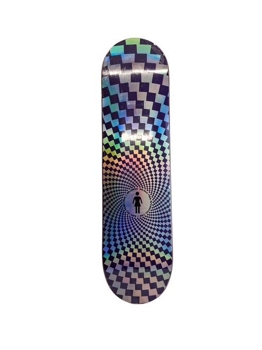 Girl Brandon Biebel Hypnotic Biebel Purple Silver Holo Foil Black Size 7.78" Vintage NOS Deck