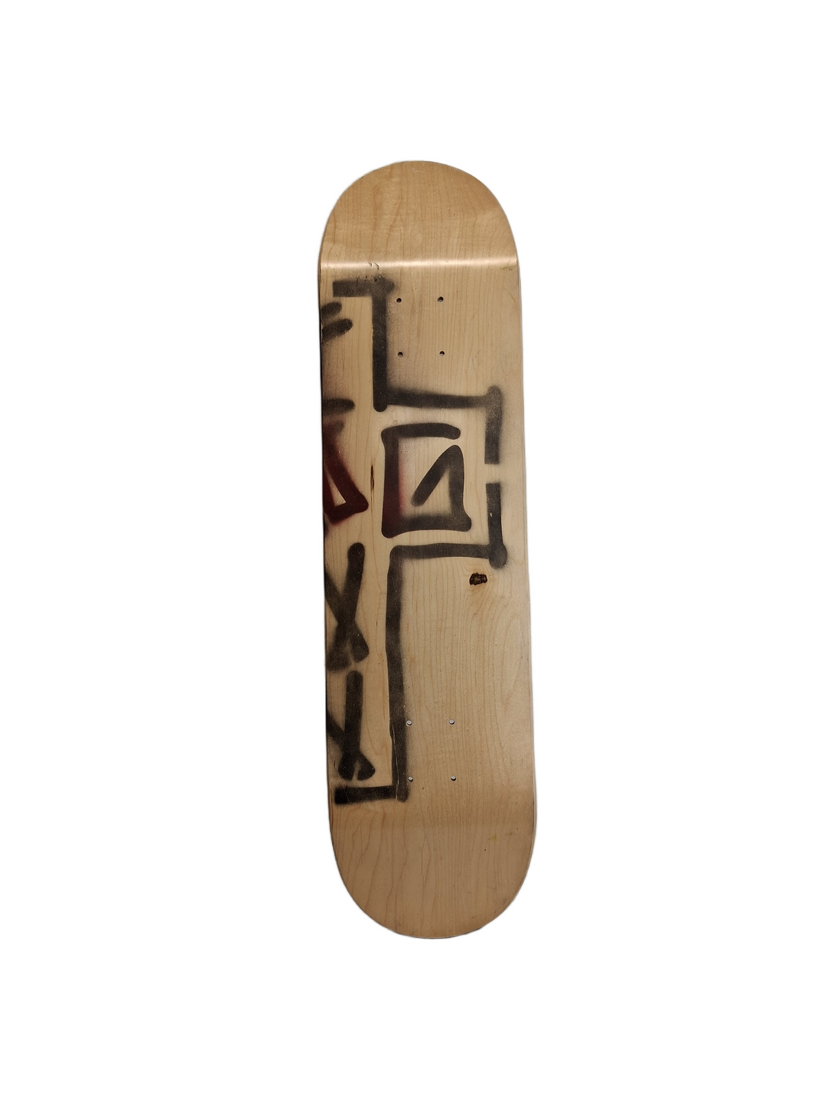 Dogtown Half Cross Custom Spray Natural Woodgrain Black Size 8.0" Vintage NOS Deck