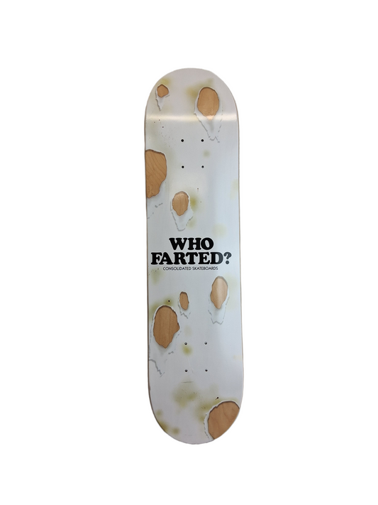 Consolidated Who Farted? Eggs White Yellow Size 7.6" Vintage NOS Deck
