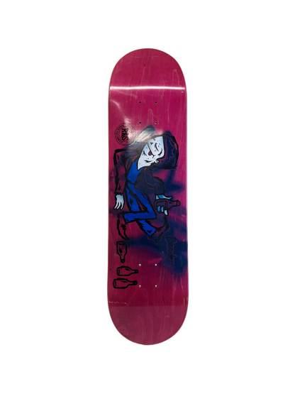 Roger Bender R & S G & S Neil Blender Coffee Break Spoof Pink Woodgrain Purple Custom Spray Fade Size 8.25" Vintage NOS Deck