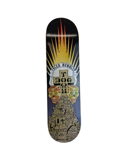 Dogtown Tyler Hendley Dia De Los Muertos Skulls & Cross Black Multi Size 8.125" Vintage NOS Deck 2011