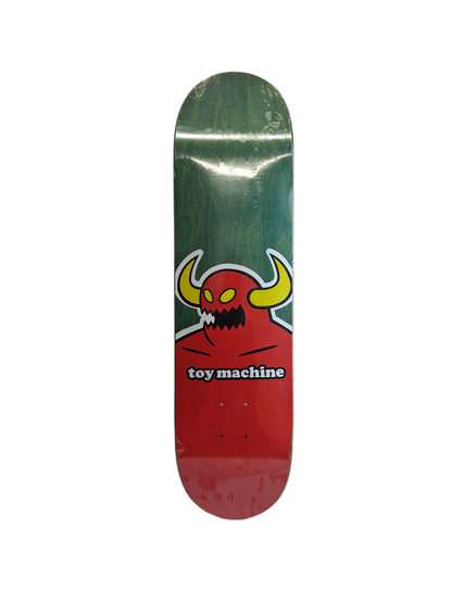 Toy Machine Monster Turquoise Woodgrain Red White Yellow Size 8.25" Vintage NOS Deck