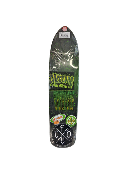 Creature Entrail Apocalypse Black Green Size 8.5" X 32.35" Vintage NOS Shaped Deck