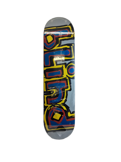 Blind X Enjoi Blind Sketch Logo Tree Stump Top Graphic Grey Yellow Multi Size 7.9" Vintage NOS Deck