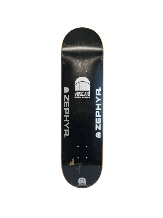 ZEPHYR By Jeff Ho Made In USA Black Silver Original Zephyr Size 8.0" Vintage NOS Deck