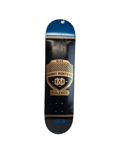 Boulevard Danny Montoya Shield Blue Silver Black Size 7.9 Vintage NOS Deck