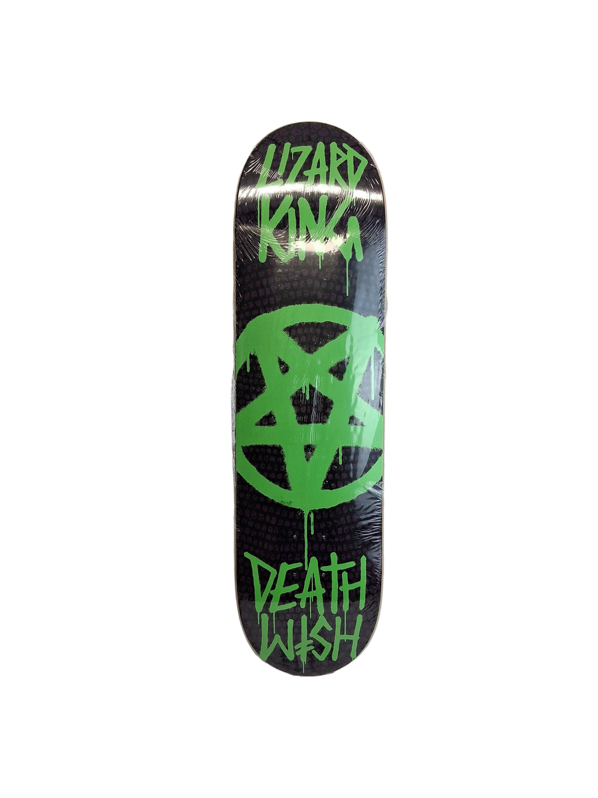 Deathwish Lizard King Pentagram Green Purple Size 8.4" Vintage NOS Deck