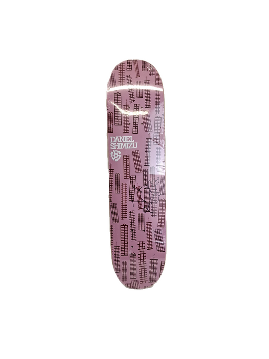 Stereo Daniel Shimizu Ladders Autographed Pink Brown Black Size 7.58" Vintage NOS Deck