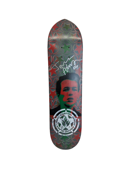 Black Label Customs Jason Adams Joe Strummond Hand Painted & Autographed Custom Size 8.1" Vintage NOS Autographed Shaped Punk Point Deck