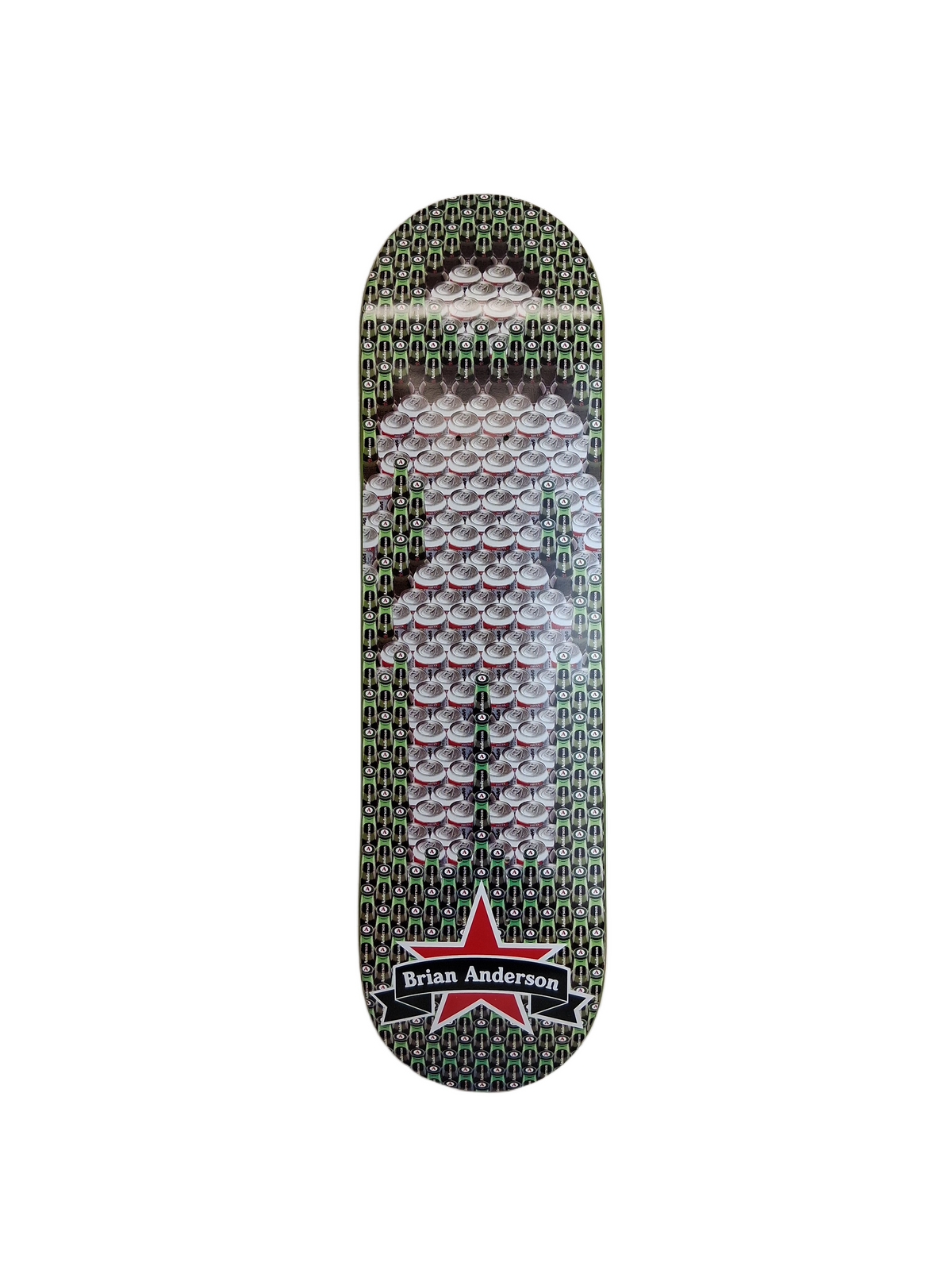 Girl Brian Anderson Pretty Sweet Heineken & Budweiser Girl Logo White Red Green Multi Size 8.5" Vintage NOS Deck