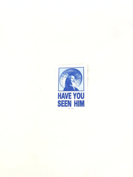 Powell Peralta Have You Seen Him Animal Chin White Blue 4.25" x 2.75" Sticker