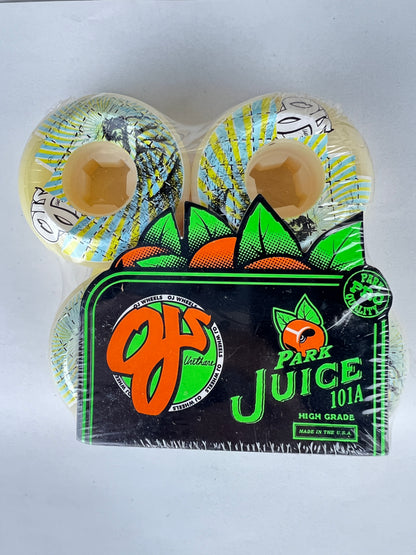 OJ Surfers On Acid Blue White Yellow Size 54MM 99A Vintage NOS Wheels