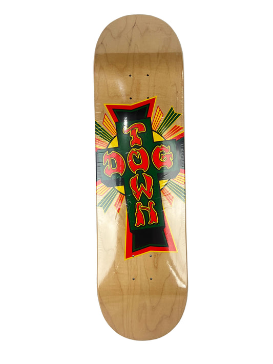 Dogtown Skates Cross Rasta Colors Red Yellow Green Size 8.5" Vintage NOS Deck