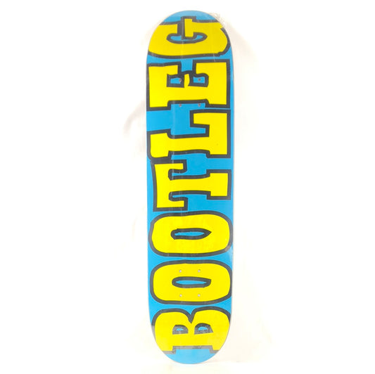 Bootleg Team Graphic Blue Yellow Size 7.58" Vintage NOS Deck