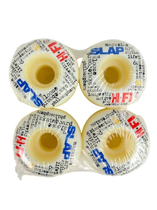 Hi-Fi X Slap Magazine White Red Blue Size 51MM Vintage NOS Wheels