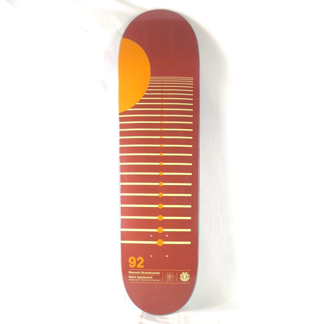 Element Mark Appleyard "Apple Doesnt Fall Far From The Tree" Graphic Burgundy/Orange/Tan Size 8.38 Skateboard Deck