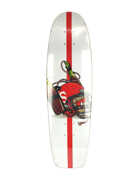 The Skateboard Mag Soda Football Helmet White/Red Size 8.25" Vintage NOS Deck
