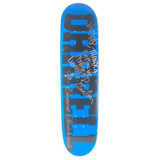 Element Darrell Stanton Signed Block Letter Blue/Black 8" Skateboard Deck